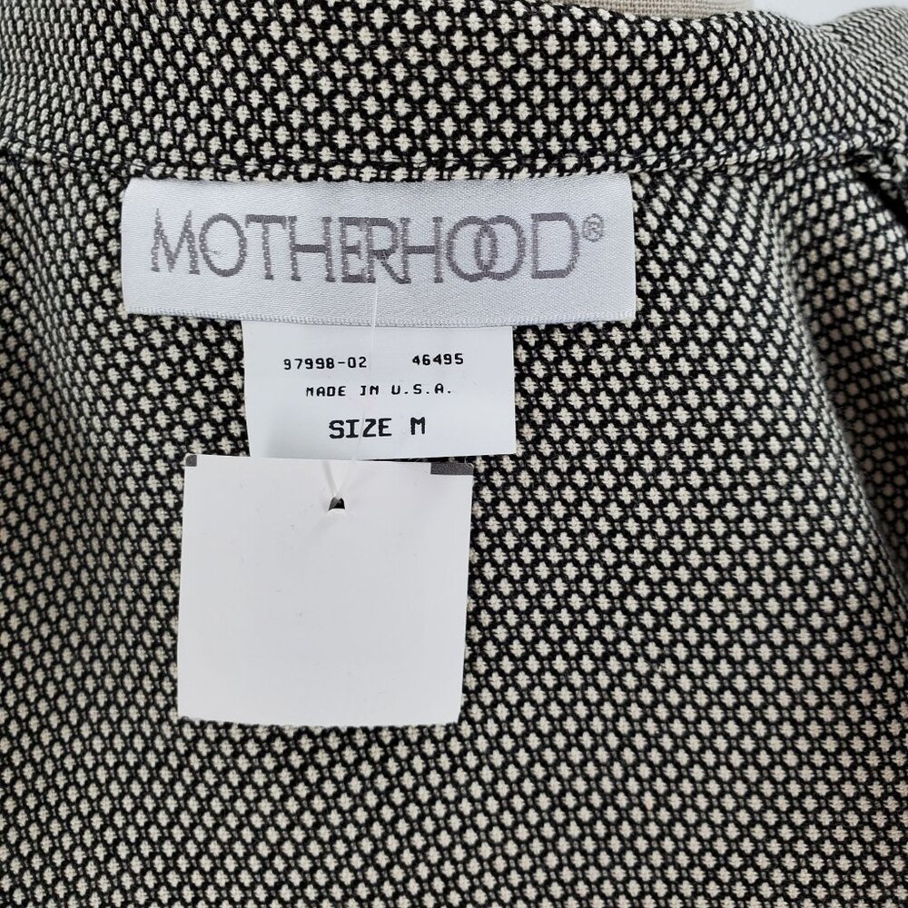 Vintage Motherhood Blazer Jacket Long Button Front Tie Black Size Medium - Picture 9 of 10